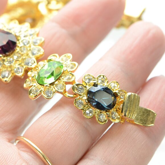 Kenneth Jay Lane KJL Multi-stone Crystal Bracelet - Picture 5 of 7